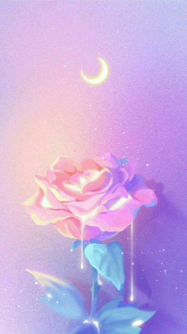 Smeltende rose i blød æstetik Wallpapers