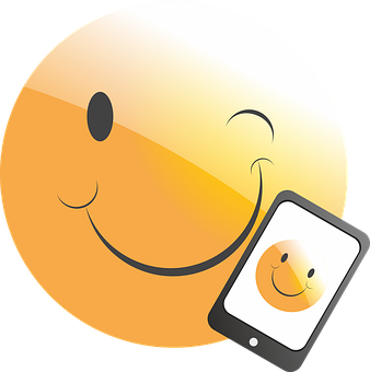 Smilende emoji mobilkoncept Wallpapers