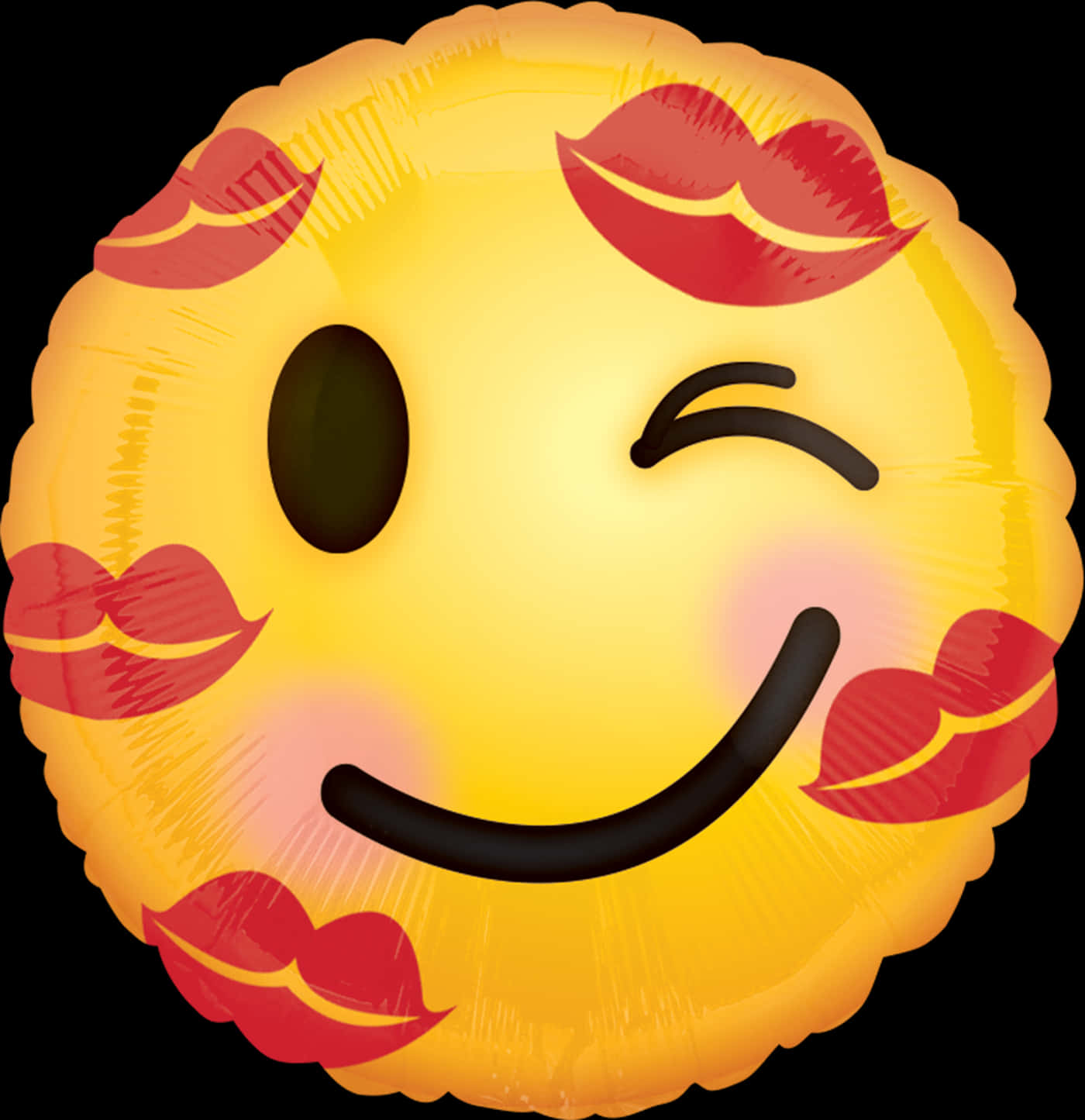Smilende kysseemoji-ballone Wallpapers