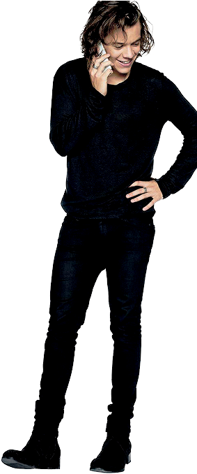 Smilende mand i sort tøj Wallpapers