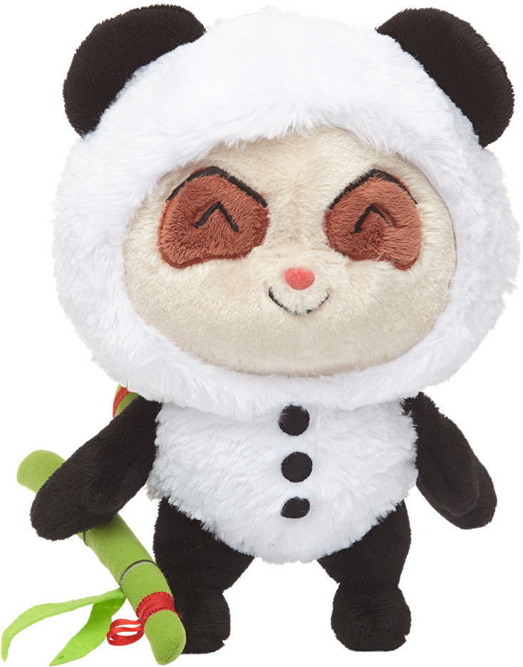 Smilende panda plyschlegetøj med bambus Wallpapers