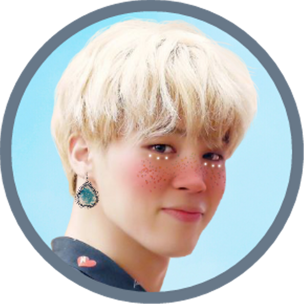 Smilende person med blond hår i cirkelportræt Wallpapers
