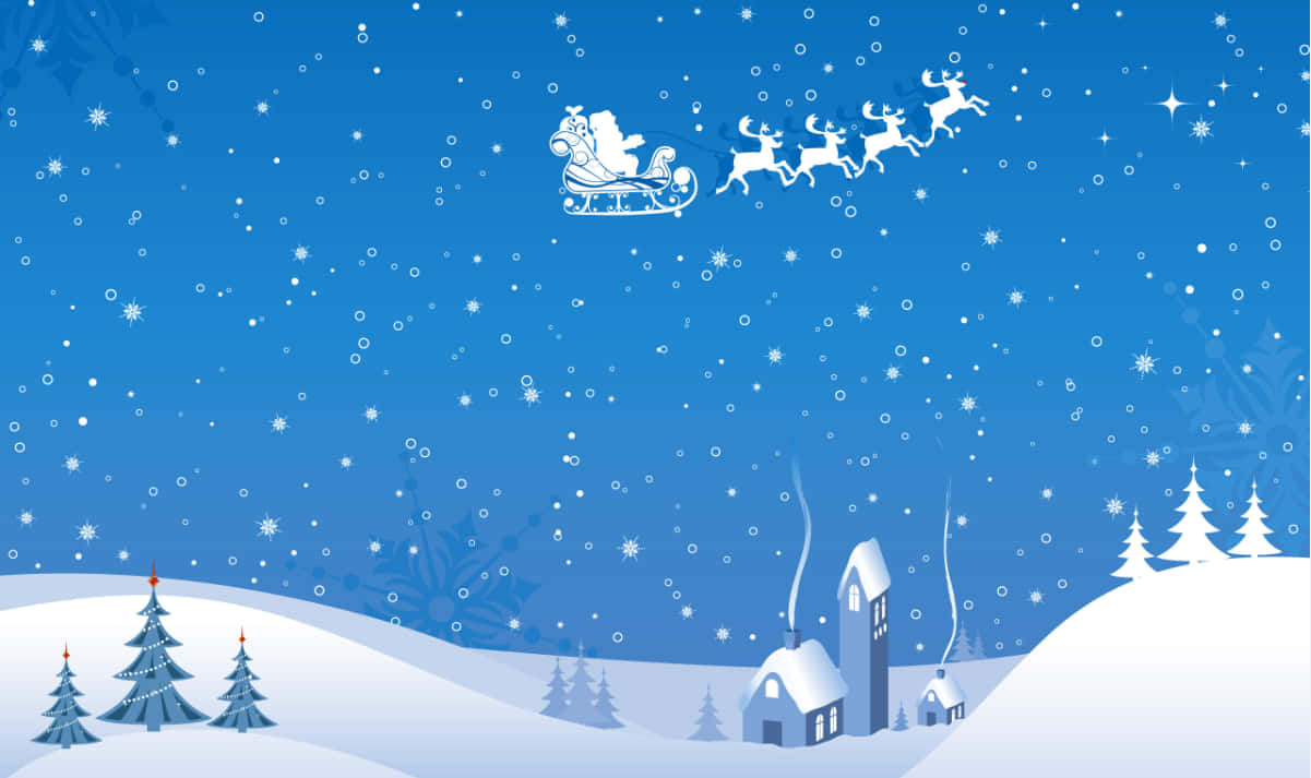 Smilende snemand og en sød bamse, der fejrer jul. Wallpapers
