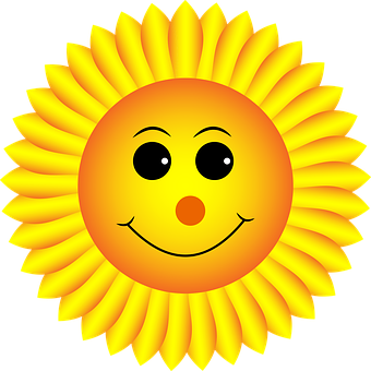 Smilende solsikkekarikatur Wallpapers
