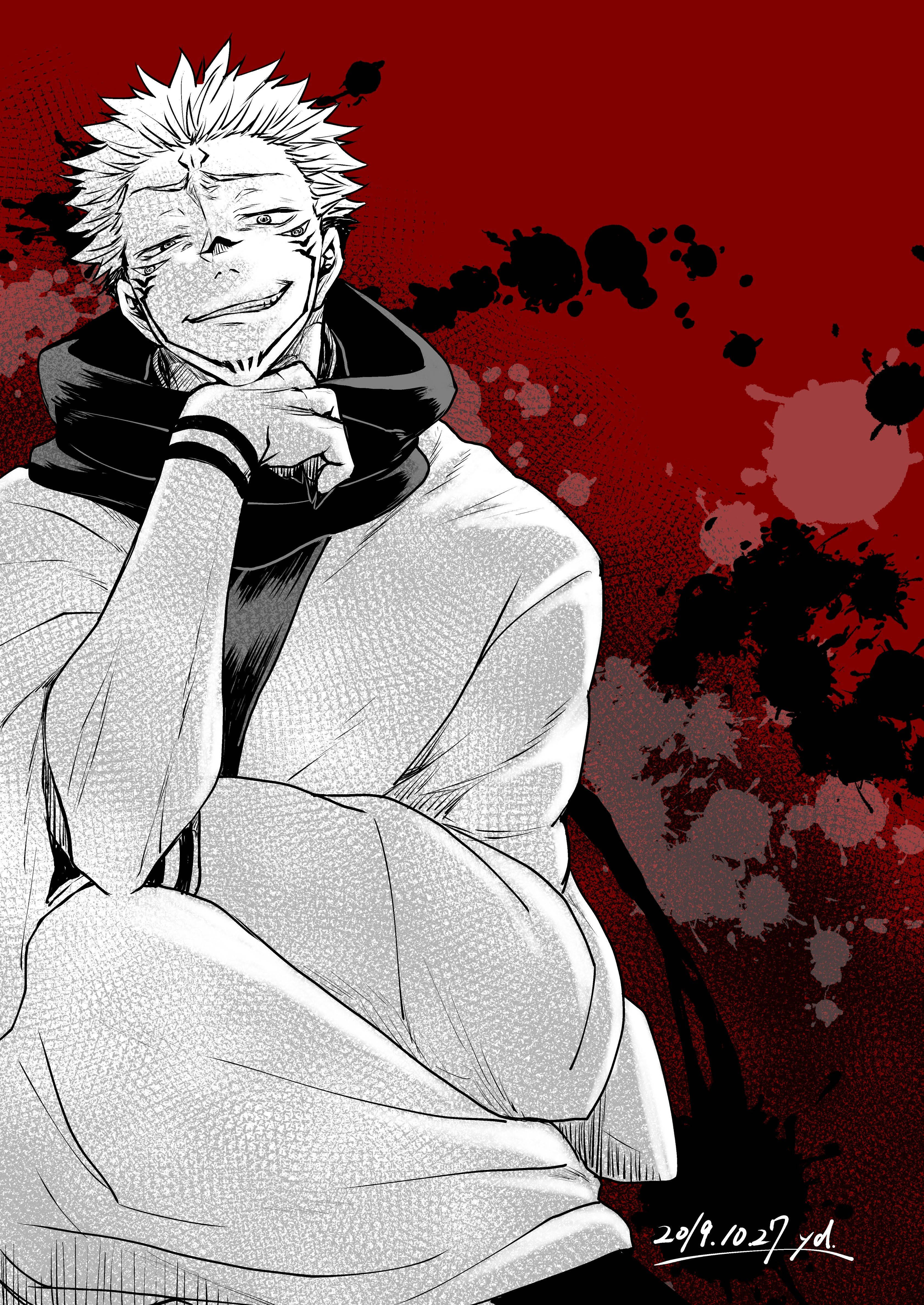 Smilende Sukuna fra Jujutsu Kaisen Wallpapers