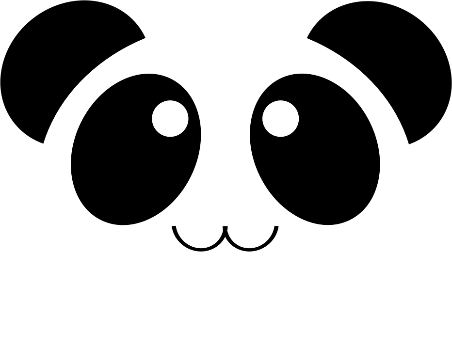 Smilende tegneserie-panda-ansigt Wallpapers