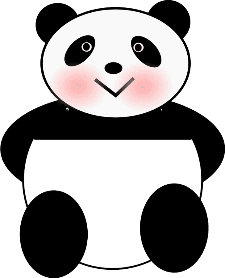Smilende tegneseriepanda-grafik Wallpapers