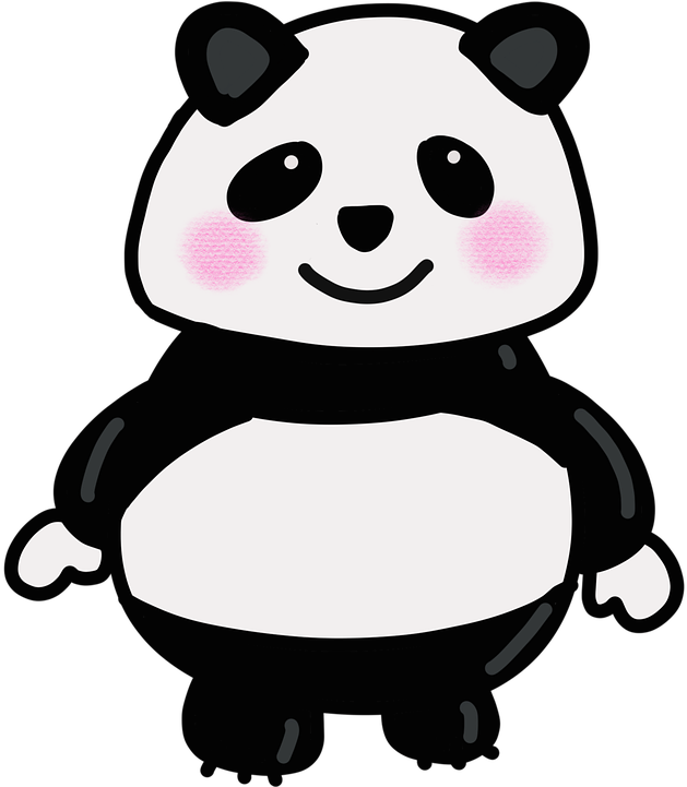Smilende tegneseriepanda Wallpapers