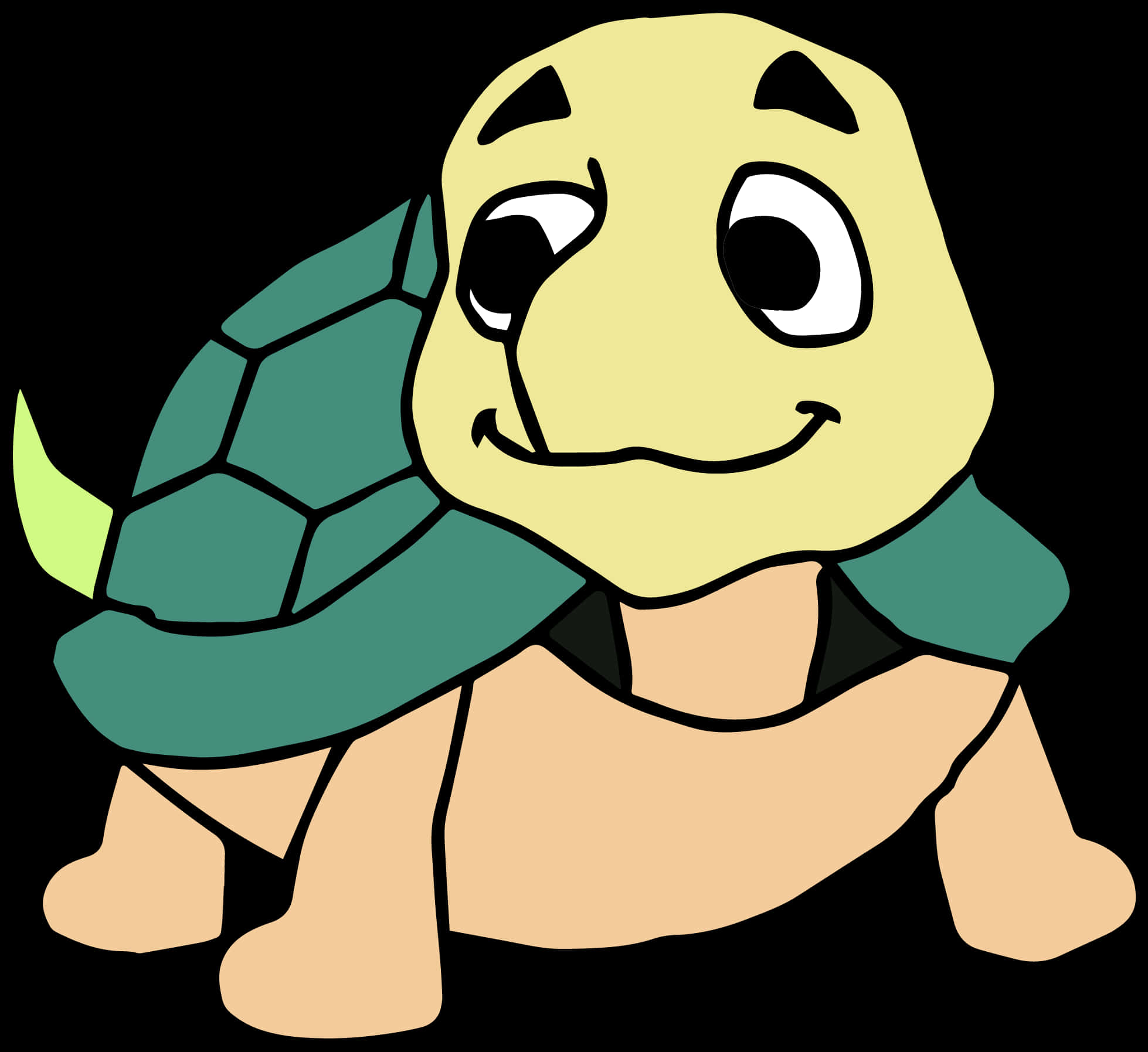Smilende tegneserieskildpadde Wallpapers