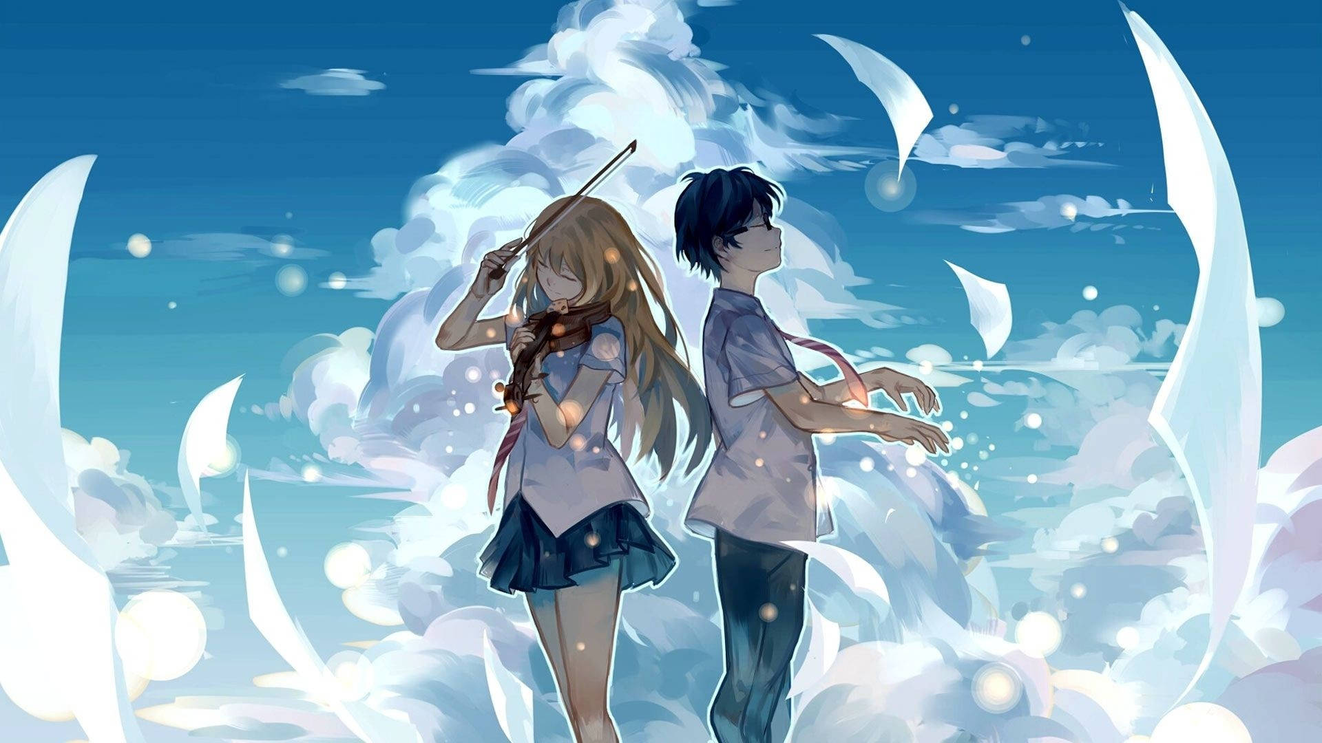 Smuk anime Your Lie in April Wallpapers