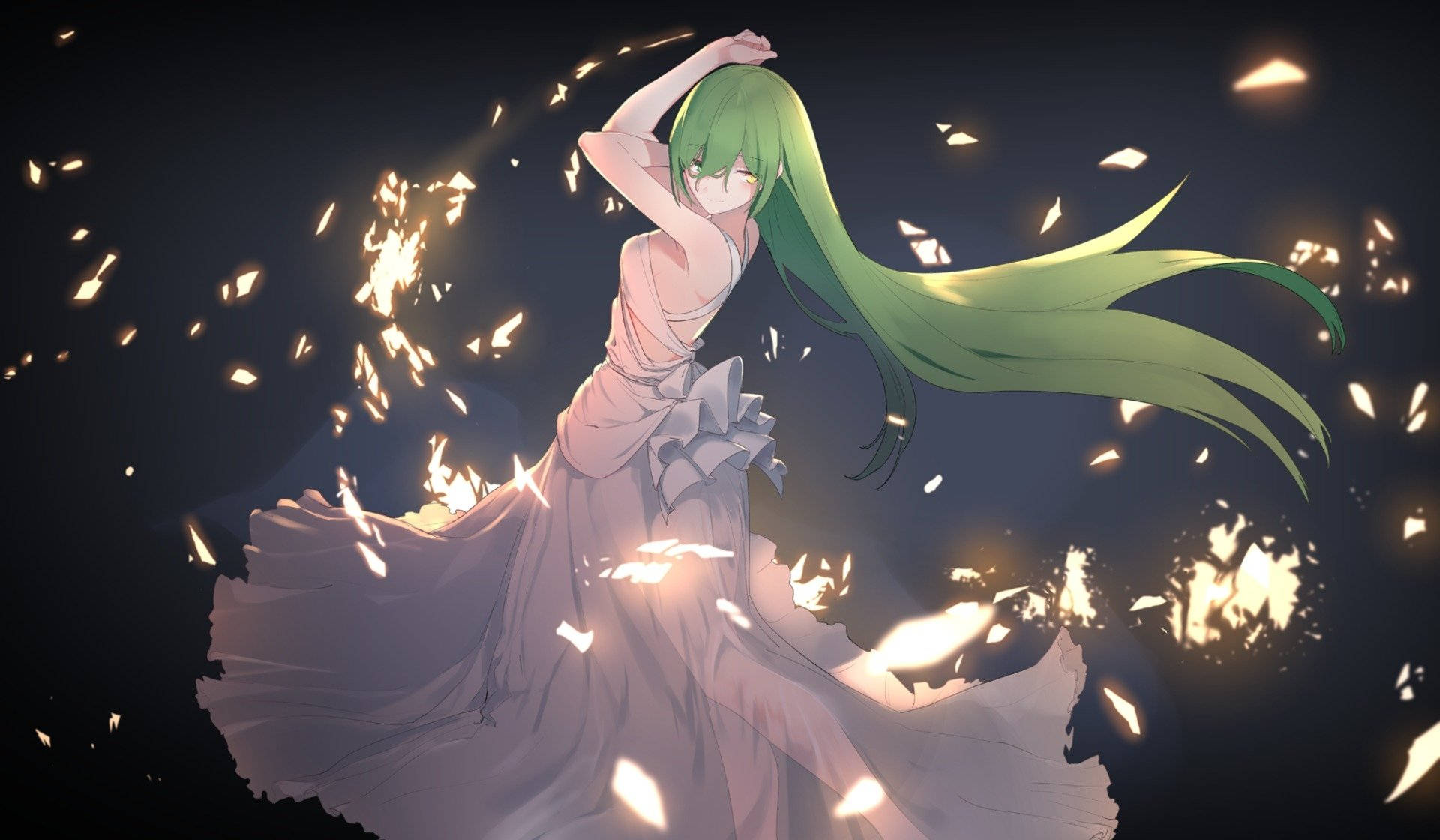Smuk animepige danser Wallpapers