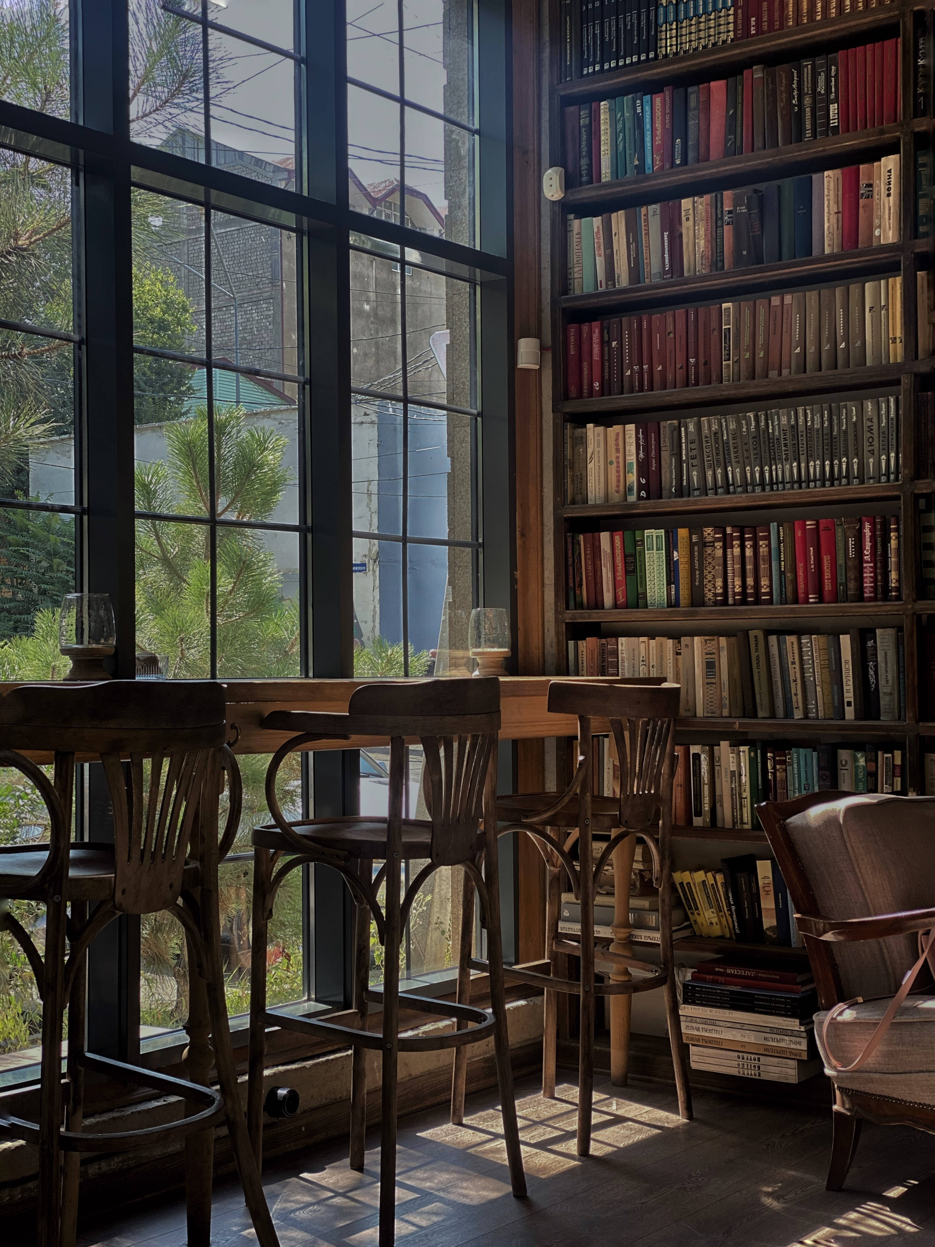 Smuk illustration af moderne bibliotek Wallpapers