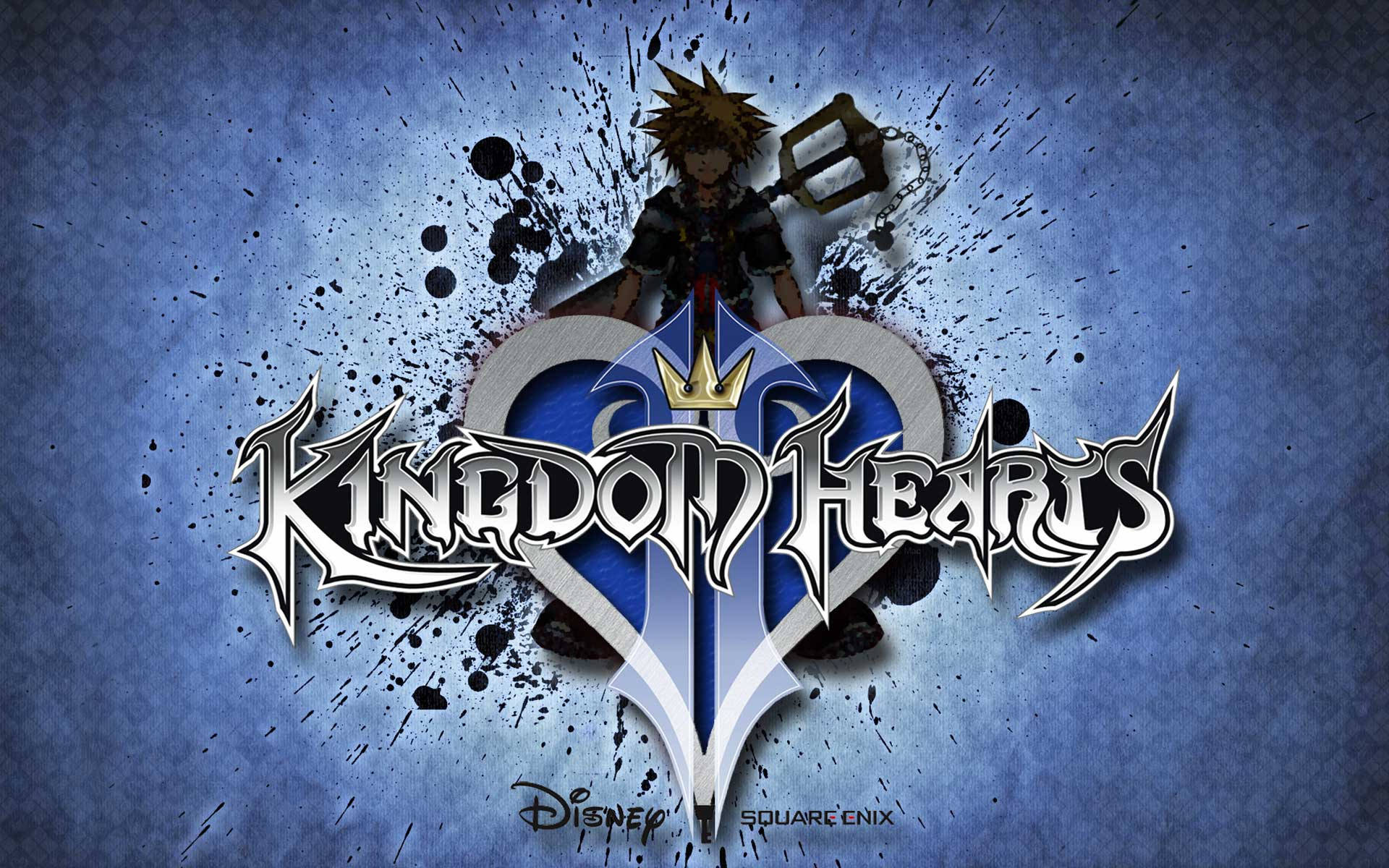 Smuk illustration af Kingdom Hearts logo Wallpapers