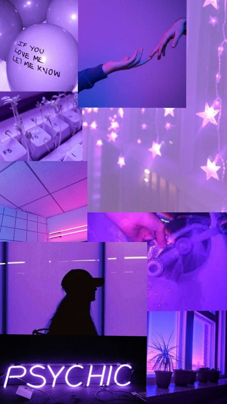 Smuk pastel lilla Tumblr collage Wallpapers