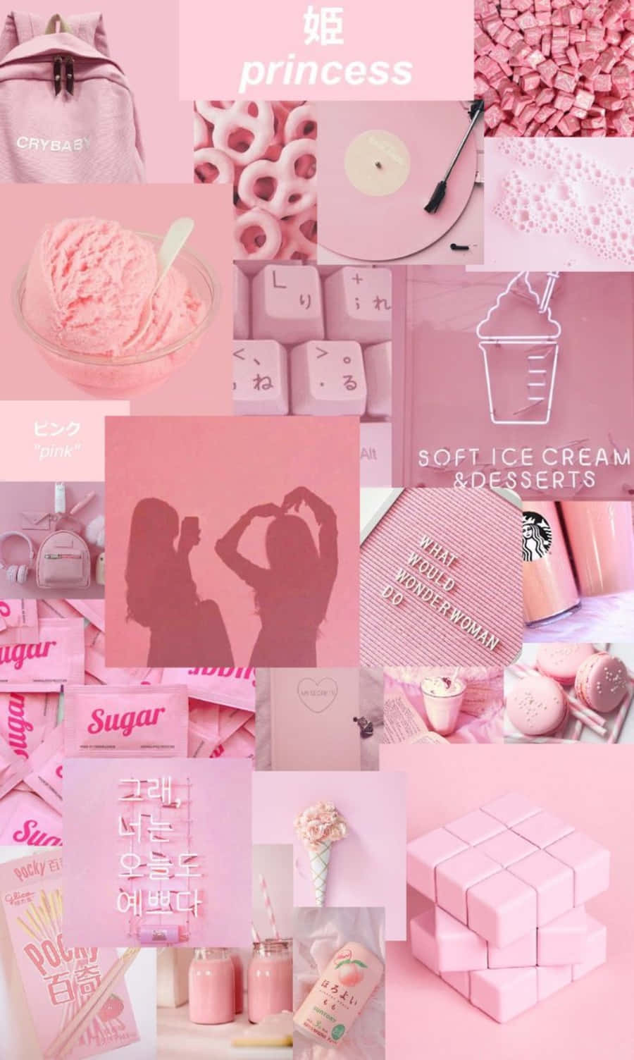 Smuk pastelrosa æstetik Wallpapers