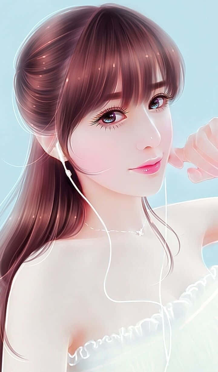Smuk pige digital kunst billede Wallpapers