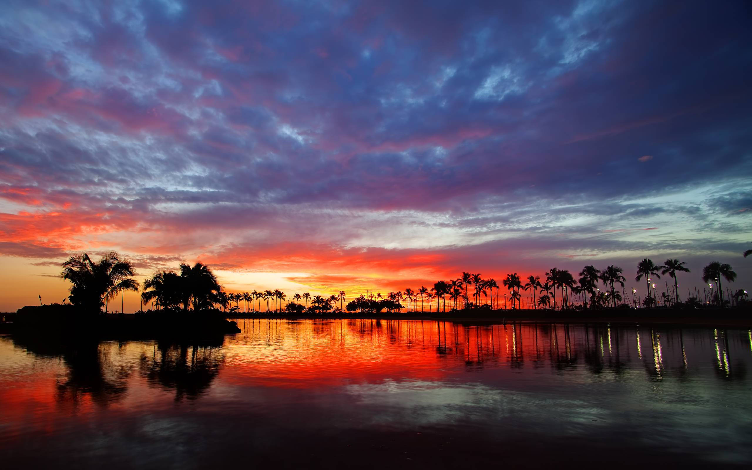 Smuk solnedgang Hawaii-øen Wallpapers