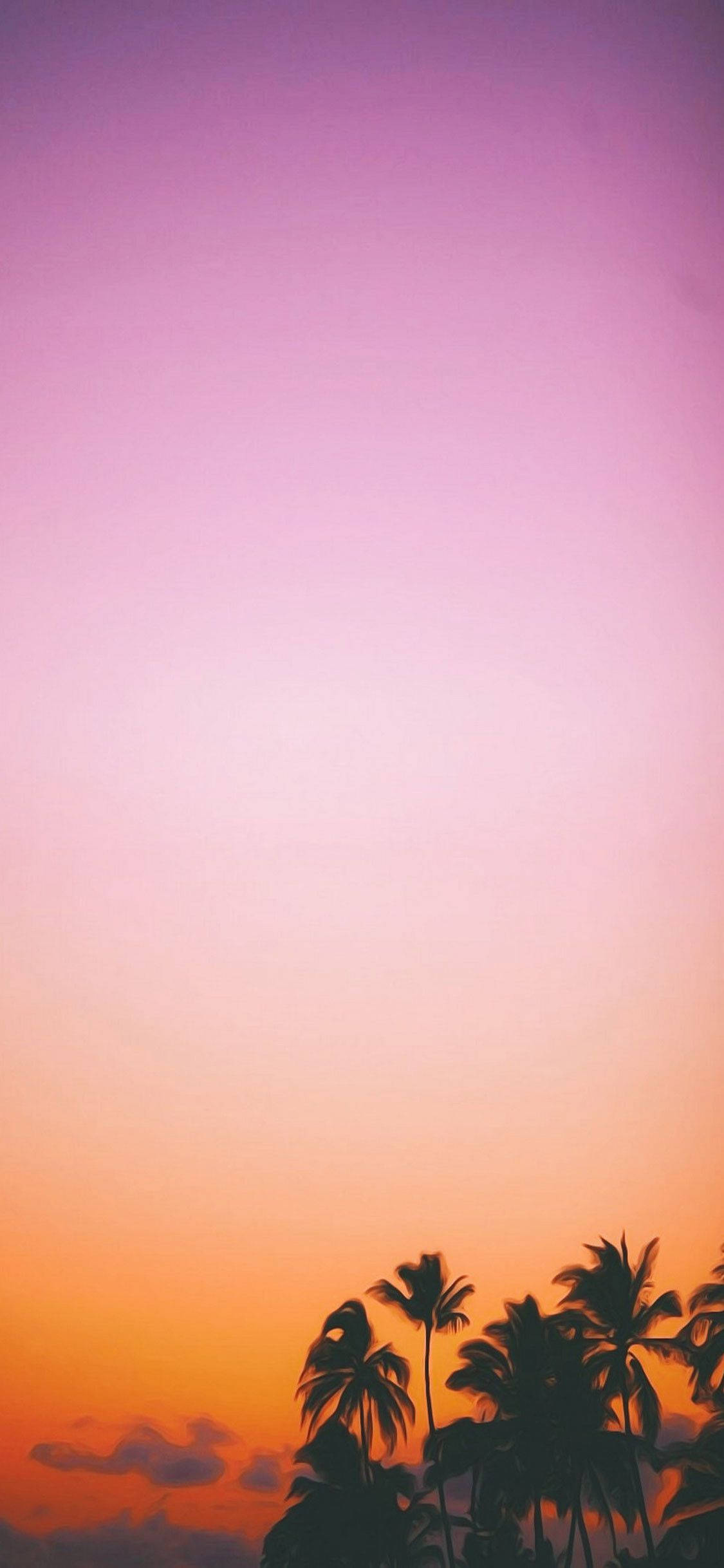 Smuk solnedgangsparadis til startskærm Wallpapers