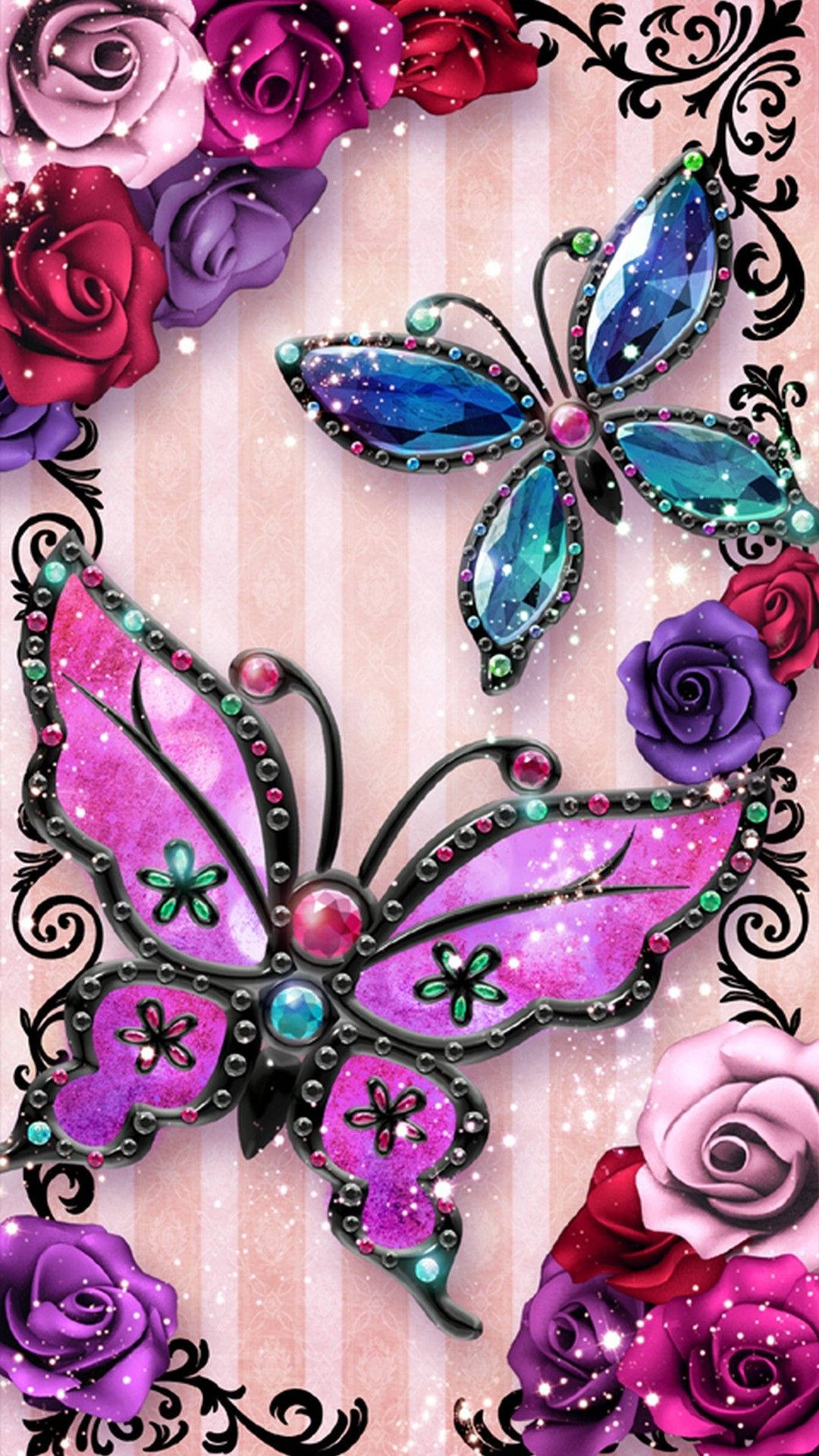 Smuk sommerfugl til iPhone-låseskærm Wallpapers