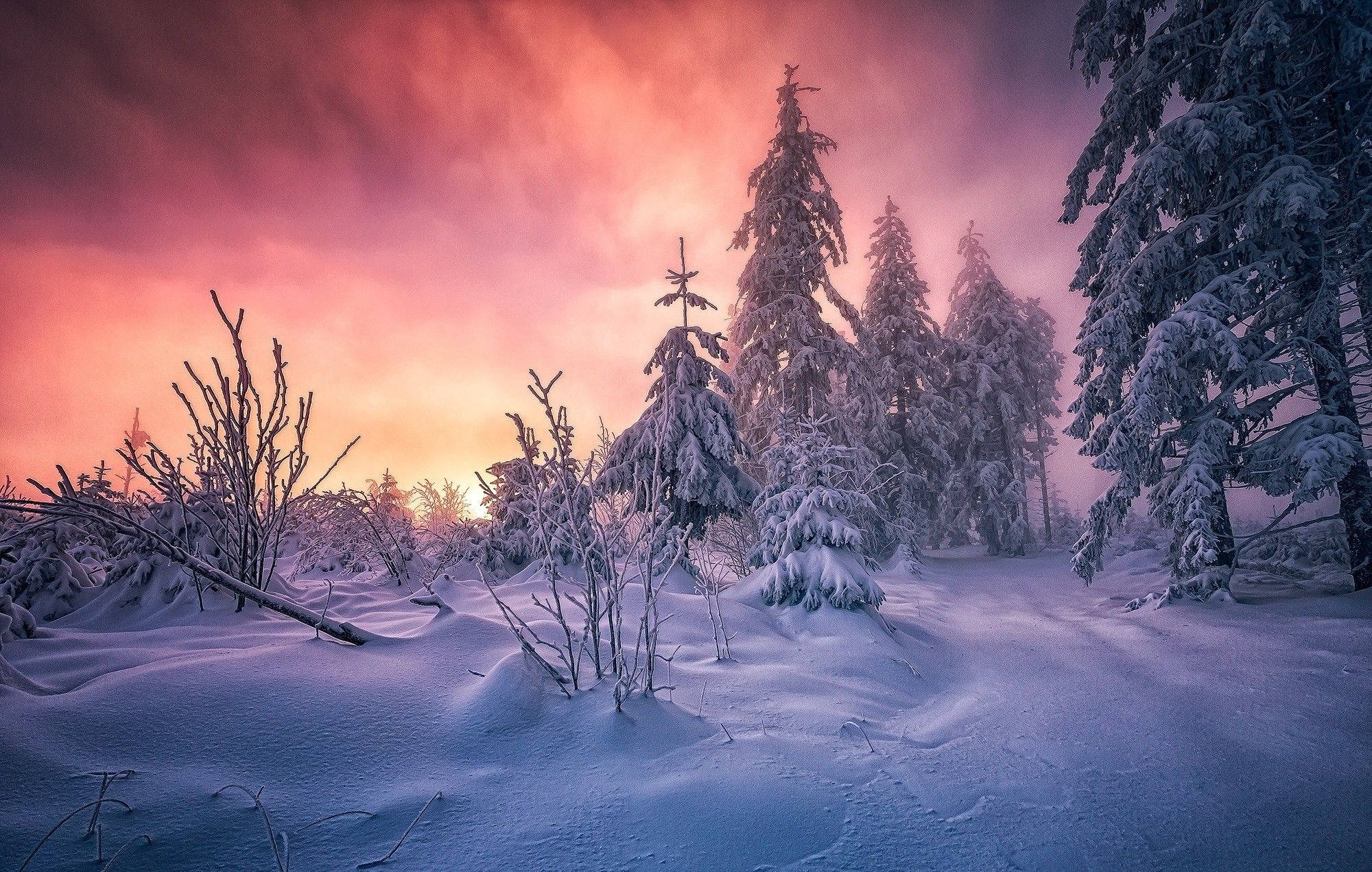 Sneæstetisk orange himmel Wallpapers