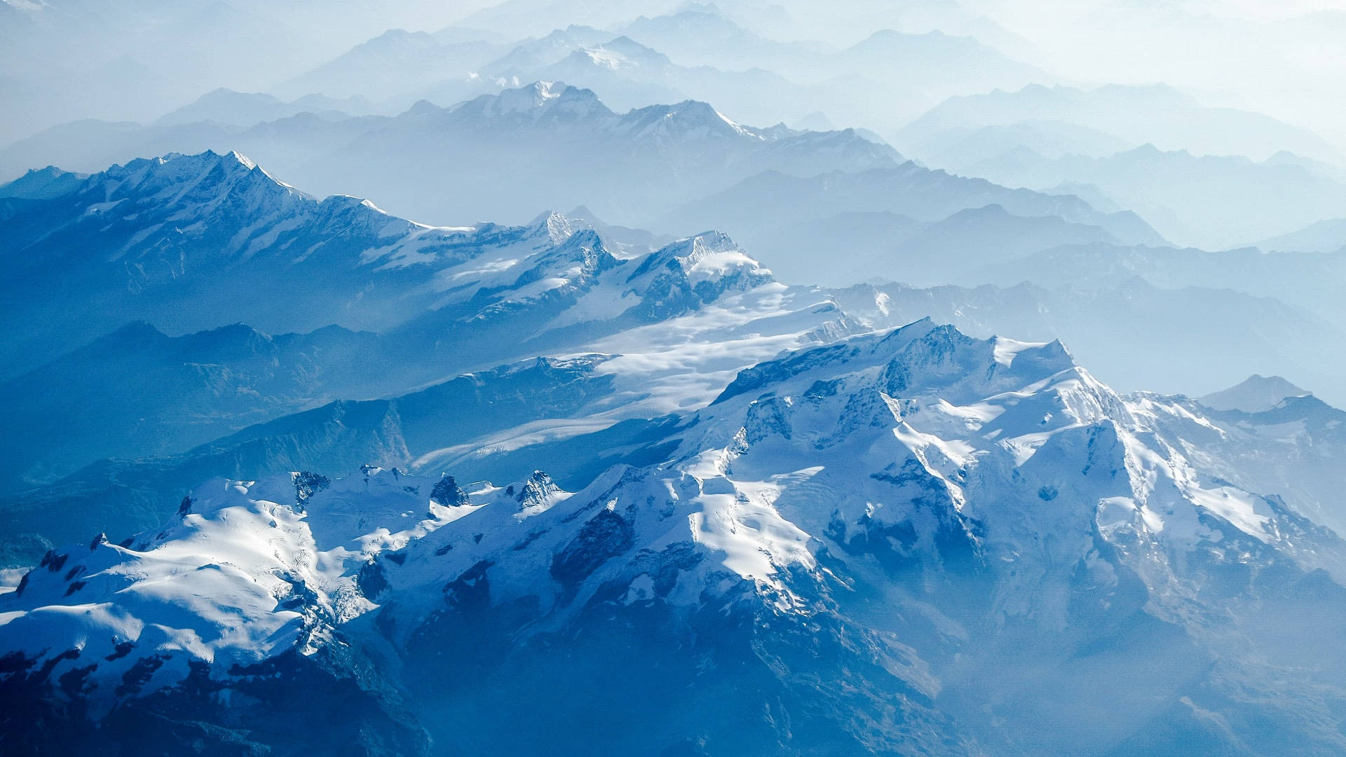 Sneklædte Bjerge Vinteræstetik Wallpapers
