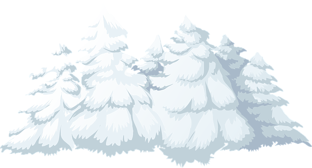Sneklædte fyrretræer vektorillustration Wallpapers