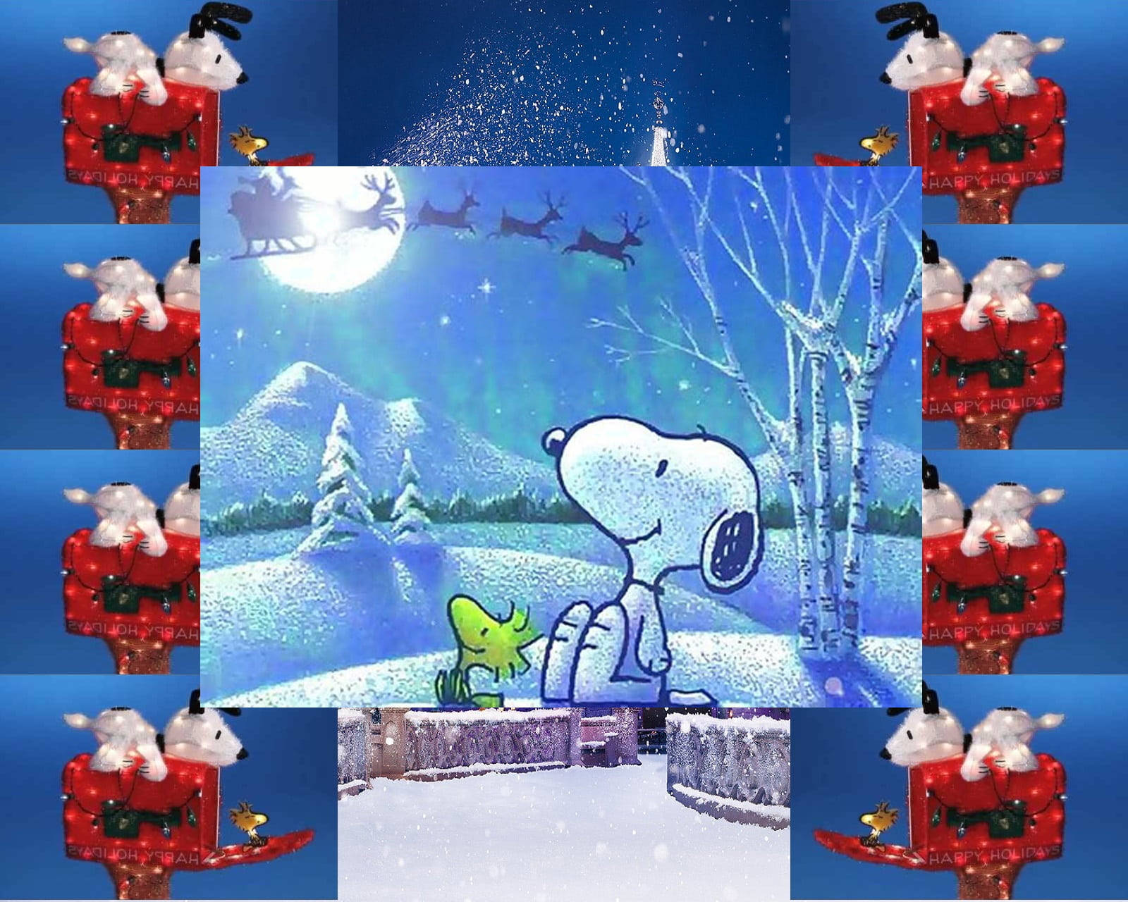 Snoopy Christmas Woodstock Julemand Wallpapers