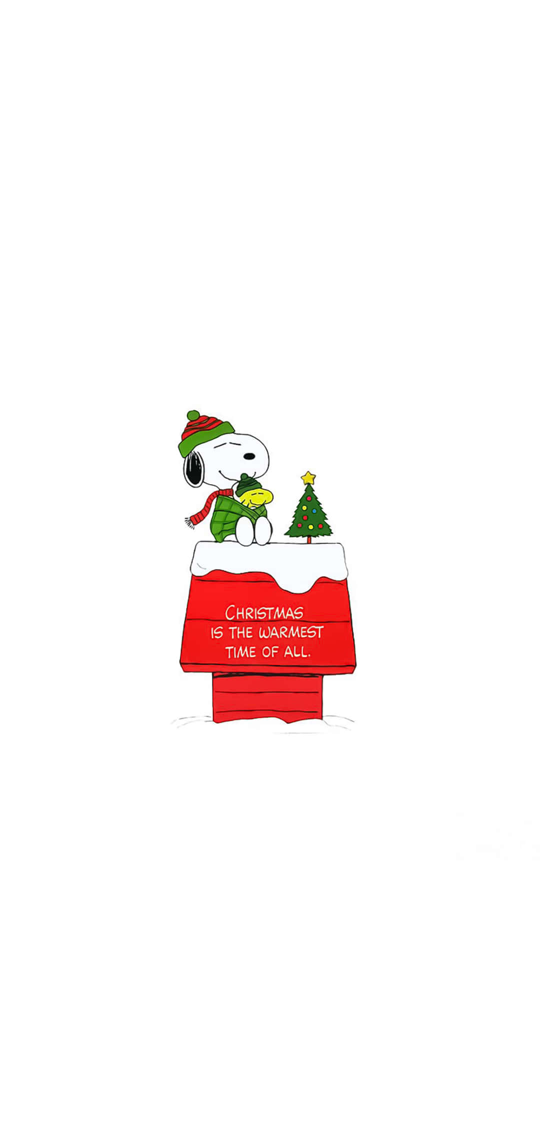 Snoopy Peanuts juleklistermærke Wallpapers