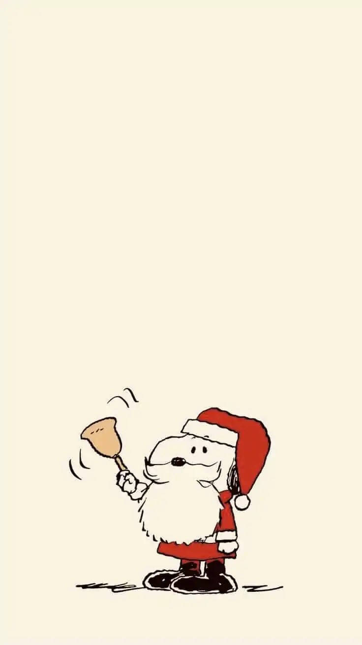 Snoopy som julemand iPhone Wallpapers