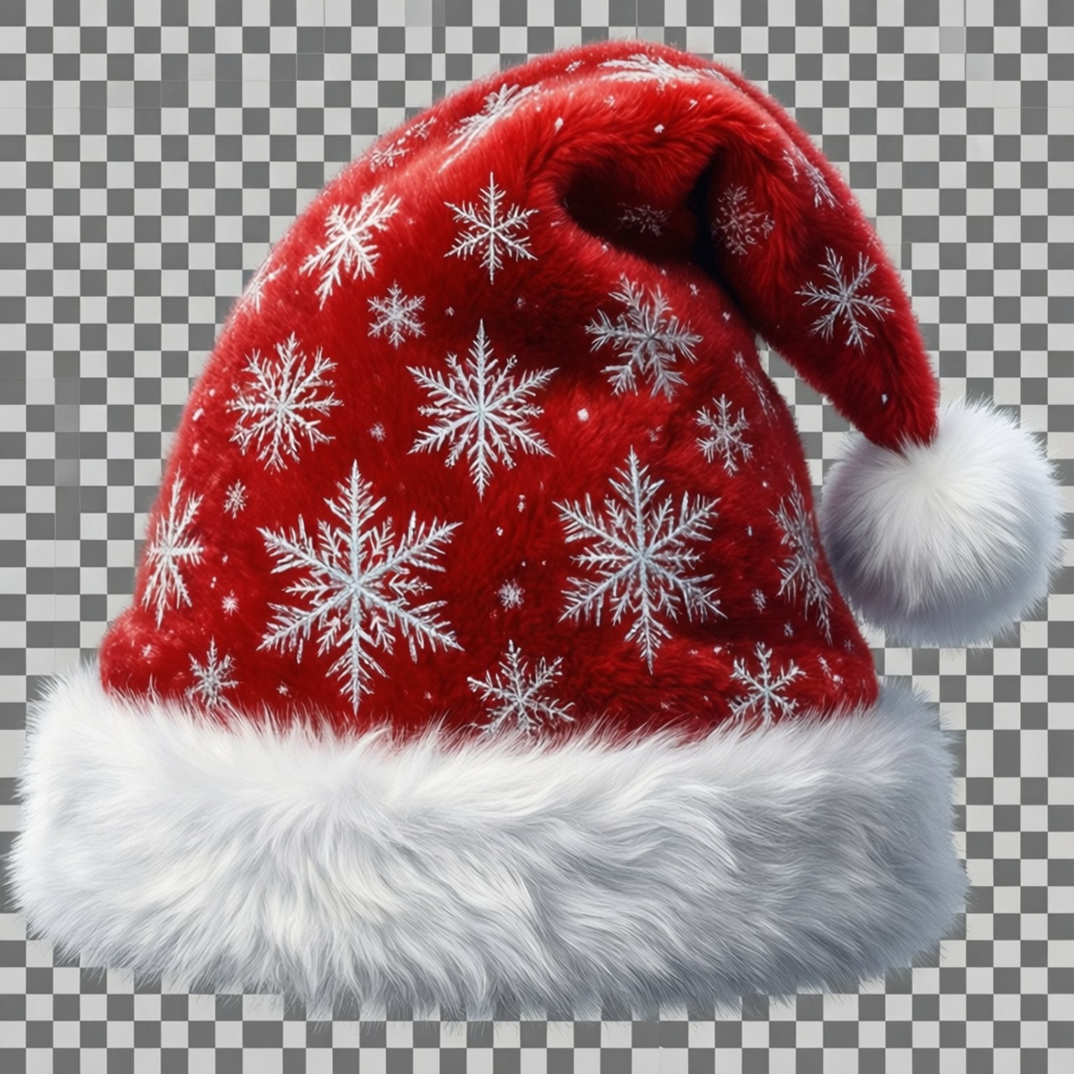 Snefnugsmønster julemandshat Wallpapers