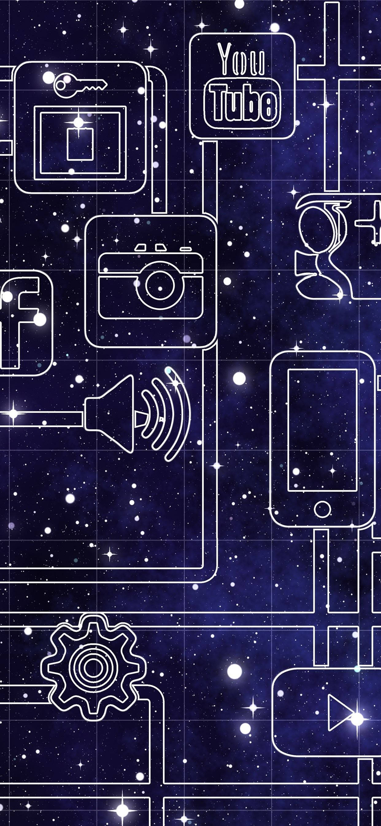 Sociale Medier Geometriske Linjer Wallpapers