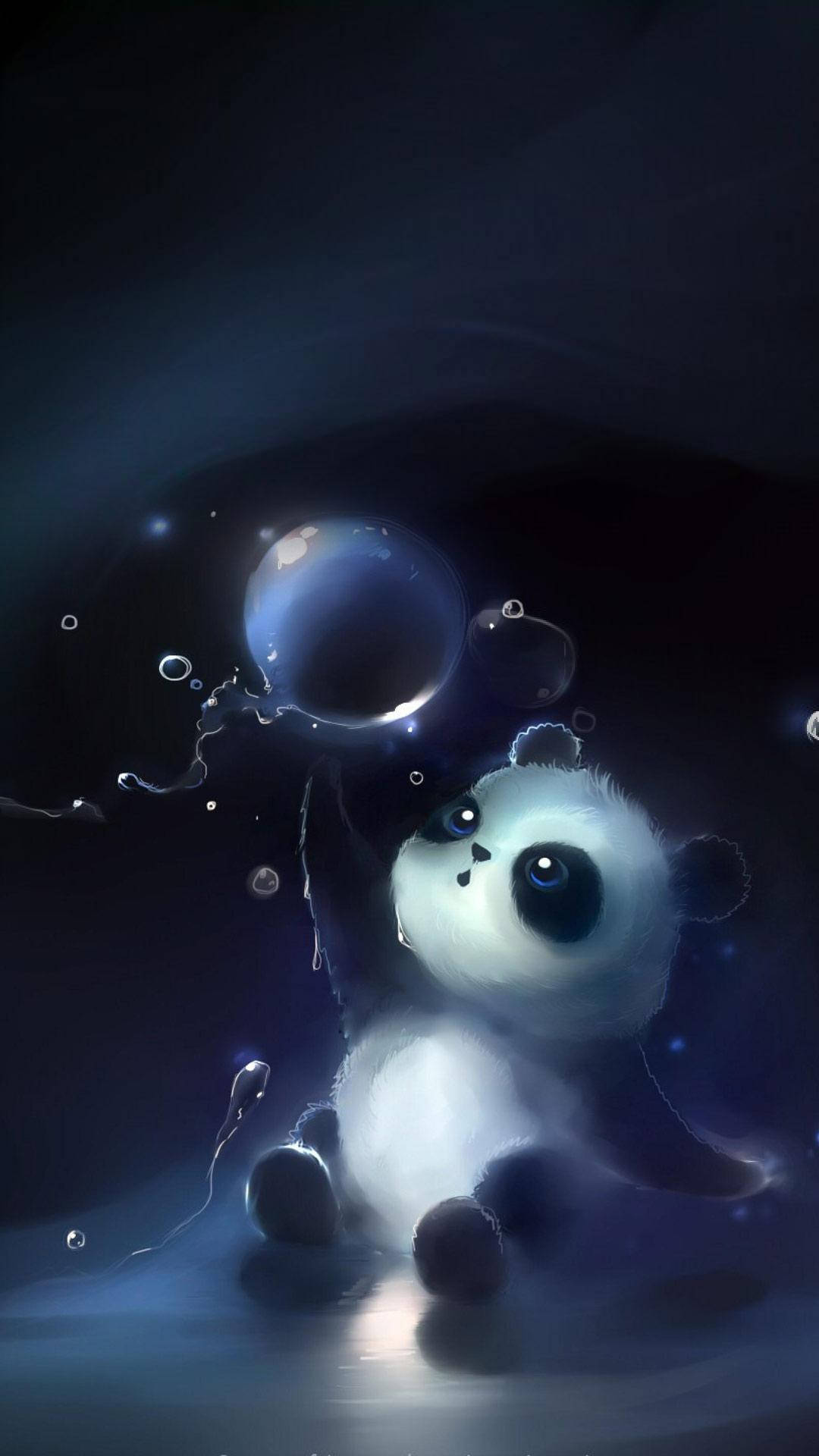 Sød 3D Panda Telefoncover Wallpapers
