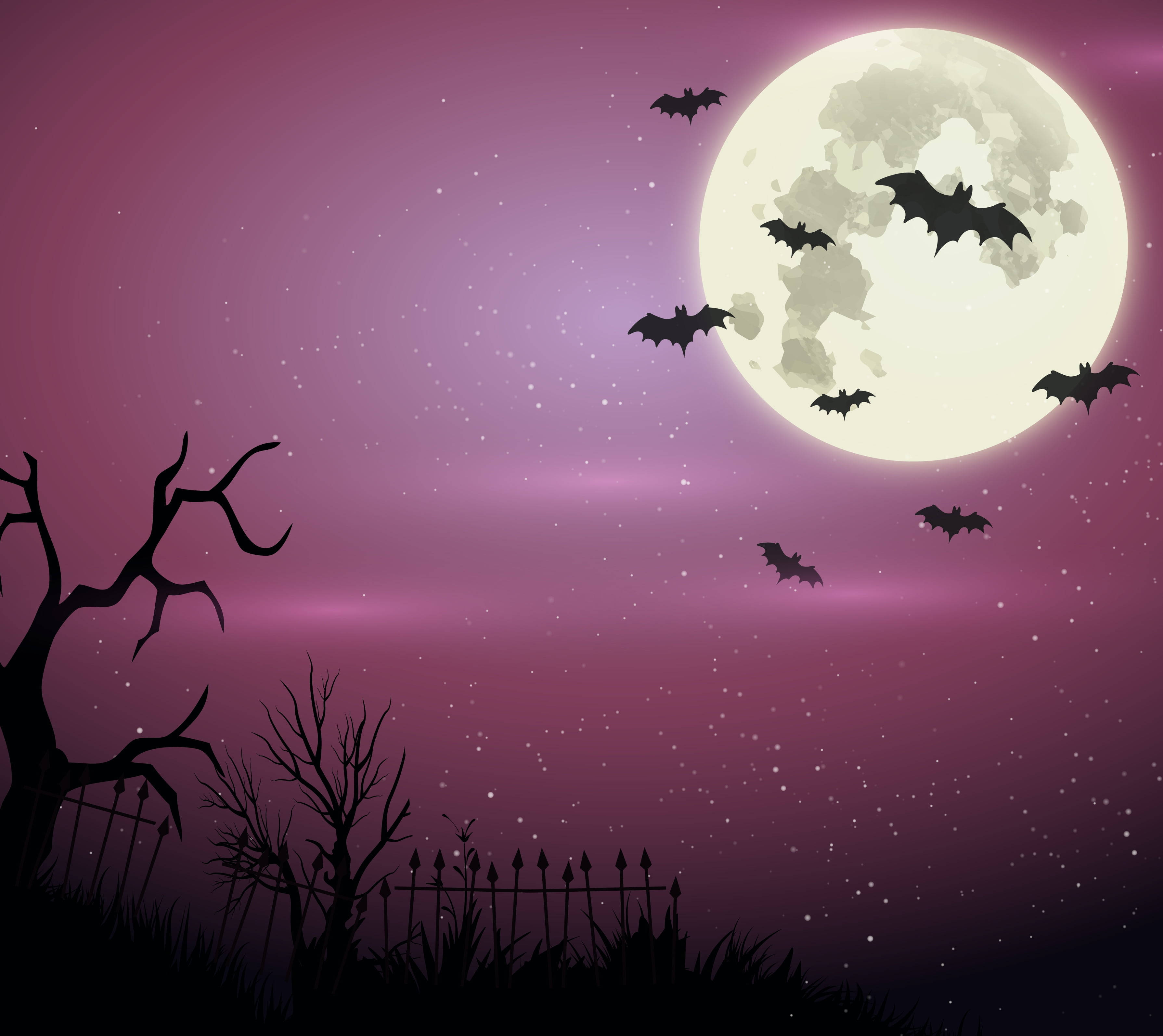 Sød æstetisk lilla Halloween Wallpapers