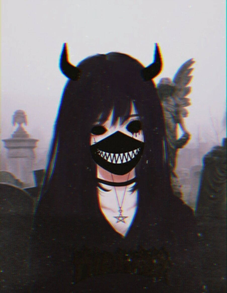 Sød anime PFP gotisk pige Wallpapers
