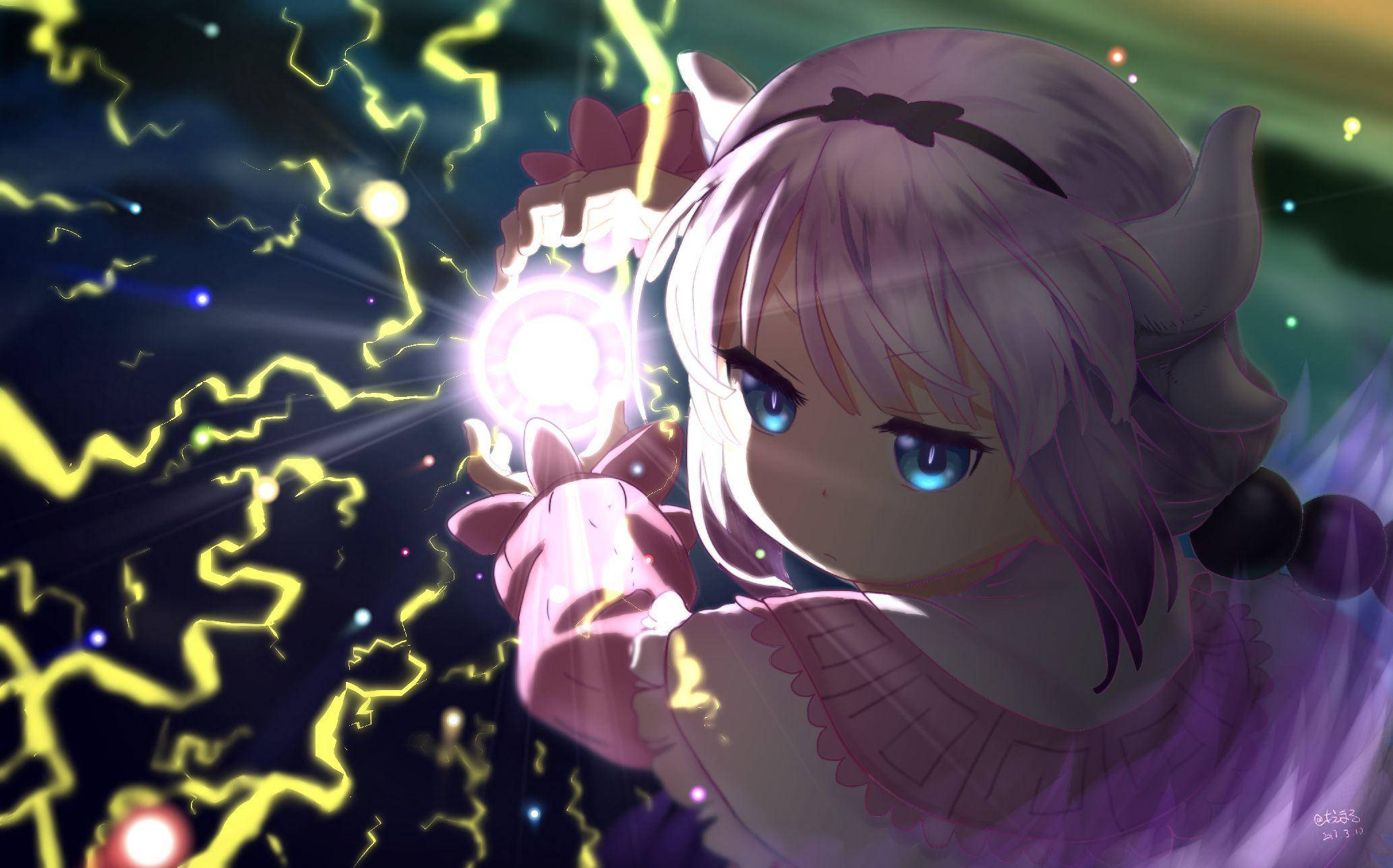 Sød anime PFP Kanna Dragon Wallpapers