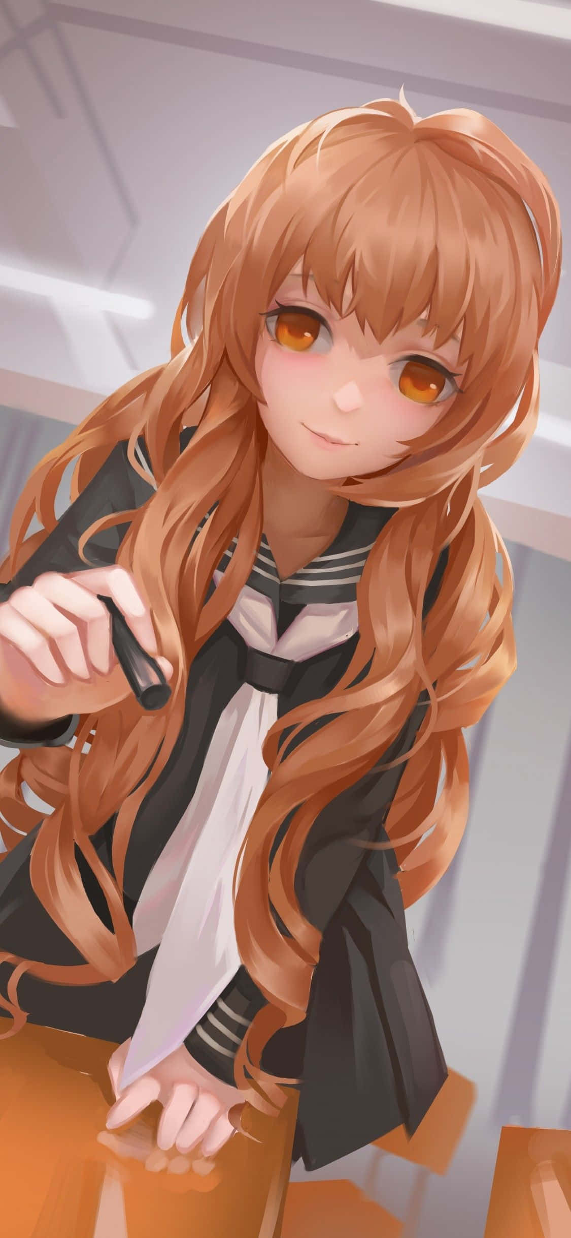 Sød anime-pige Taiga Aisaka Wallpapers