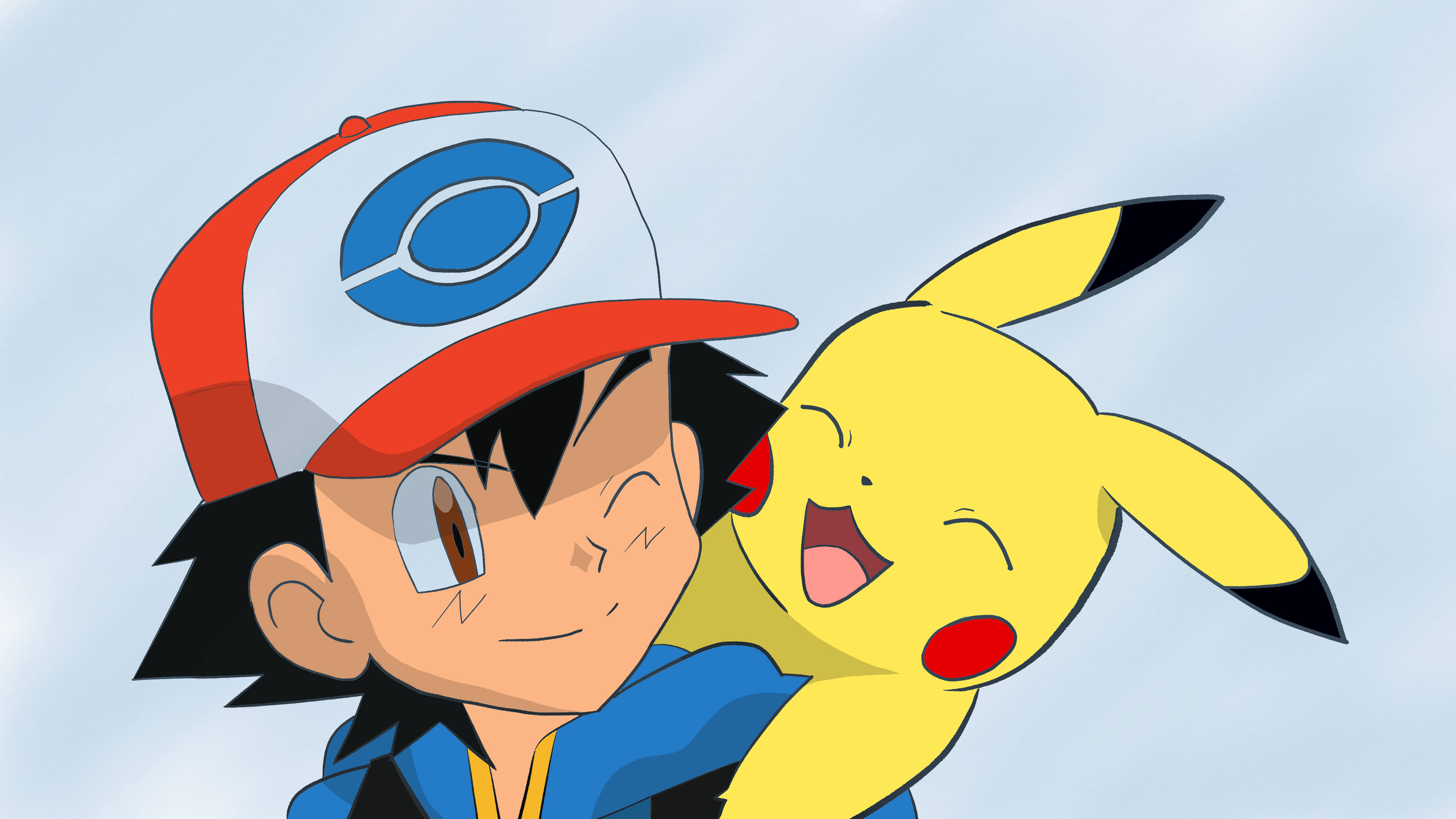 Sød Ash og Pikachu 4K Wallpapers