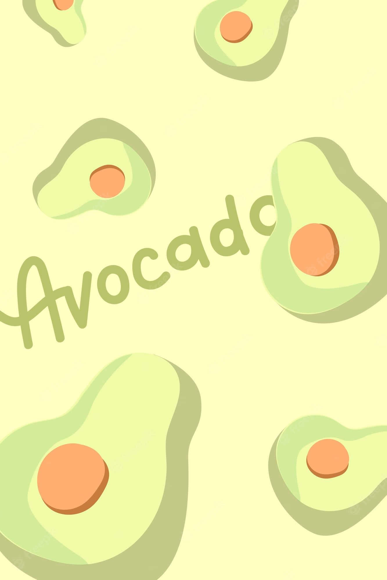 Sød avocado-baggrund til din enhed Wallpapers