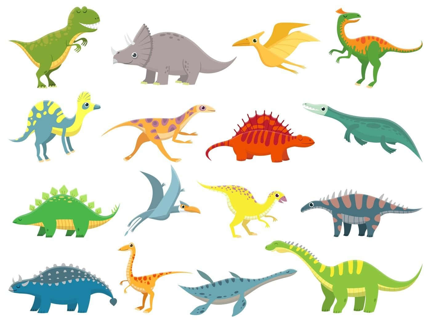 Sød dinosaur på opdagelse i naturen Wallpapers