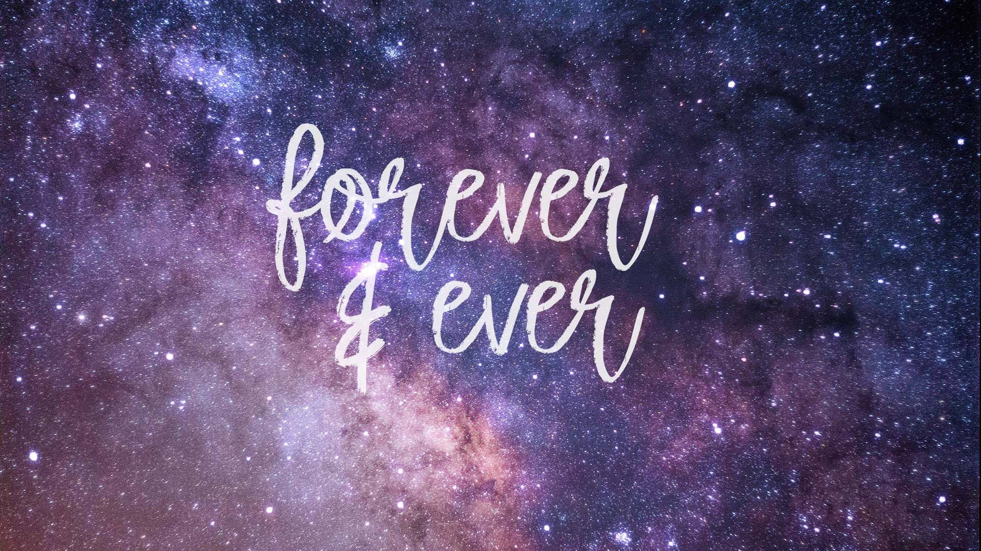 Sød galakse med Forever & Ever Wallpapers