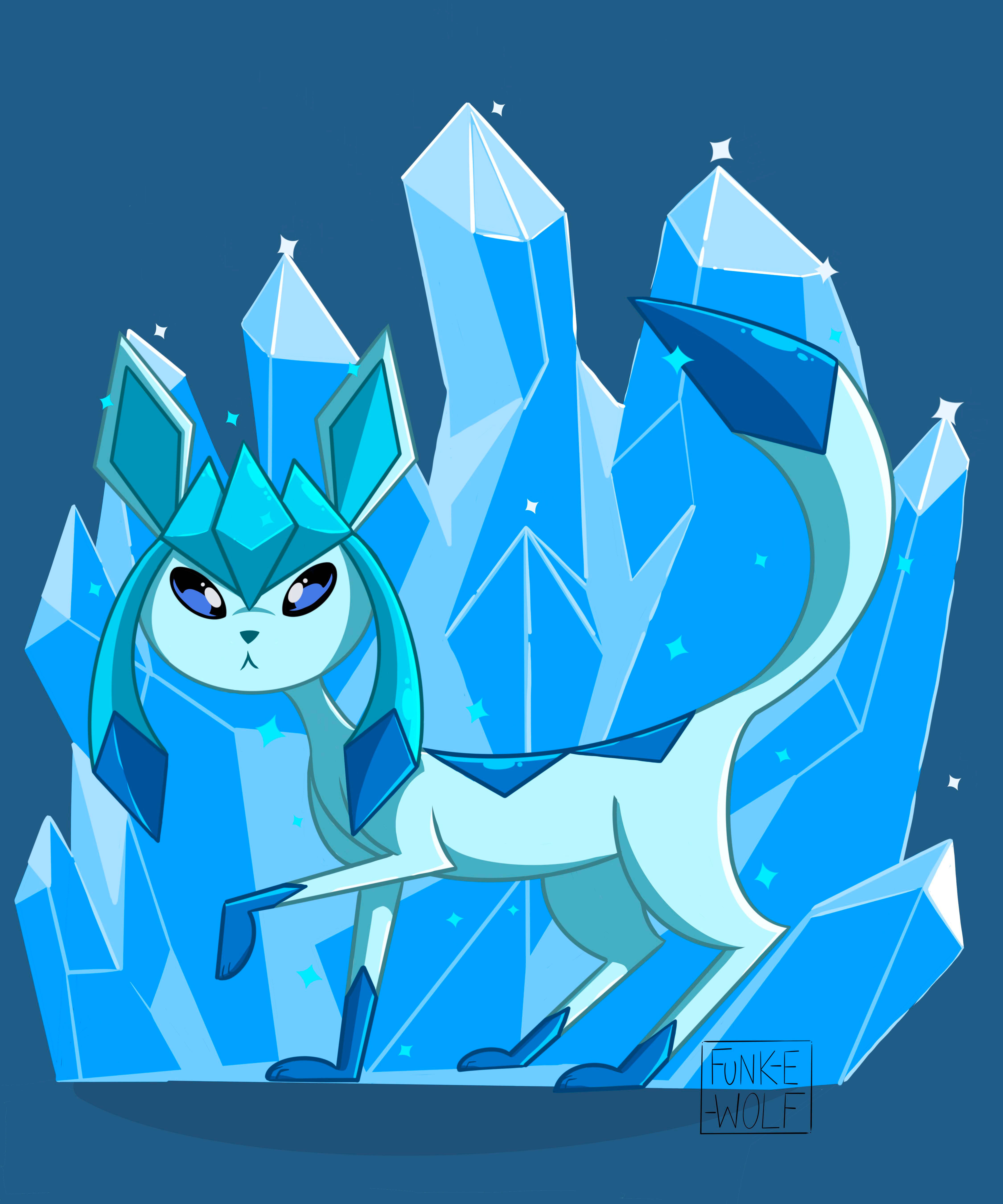 Sød Glaceon-tegneseriefigur Wallpapers