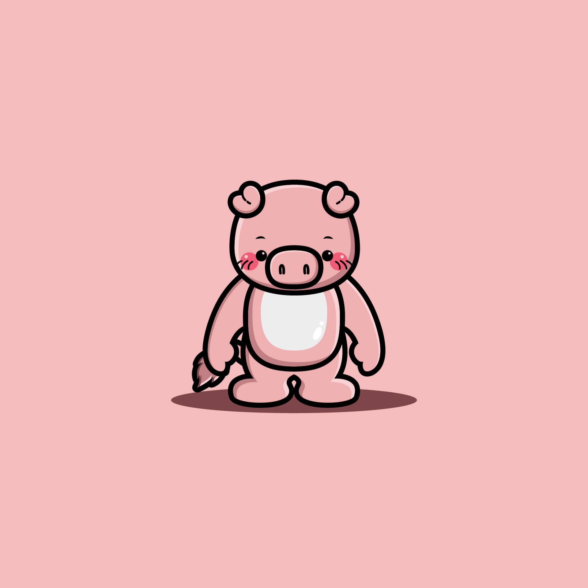 Sød grise-vektorkunst Wallpapers