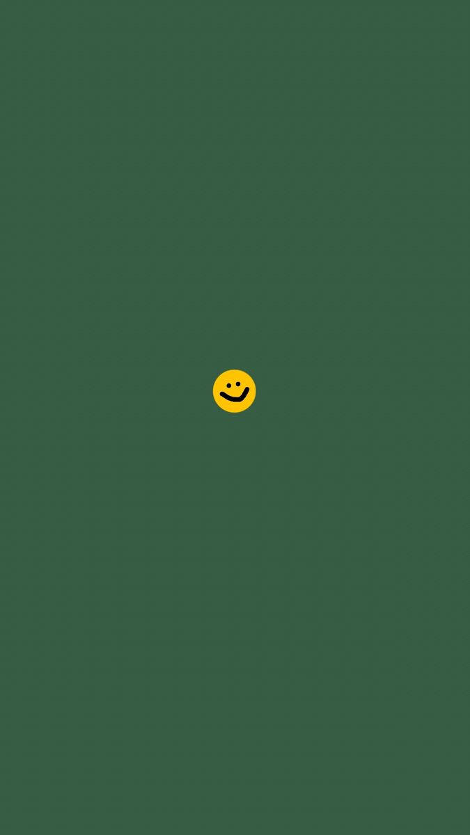Sød gul smiley enkel æstetik Wallpapers