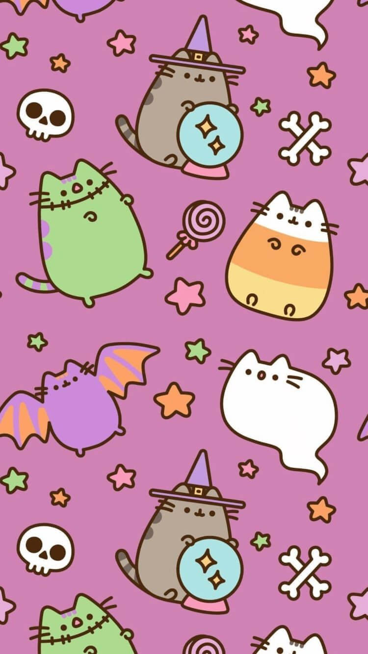 Sød HD Halloween Pusheen Wallpapers