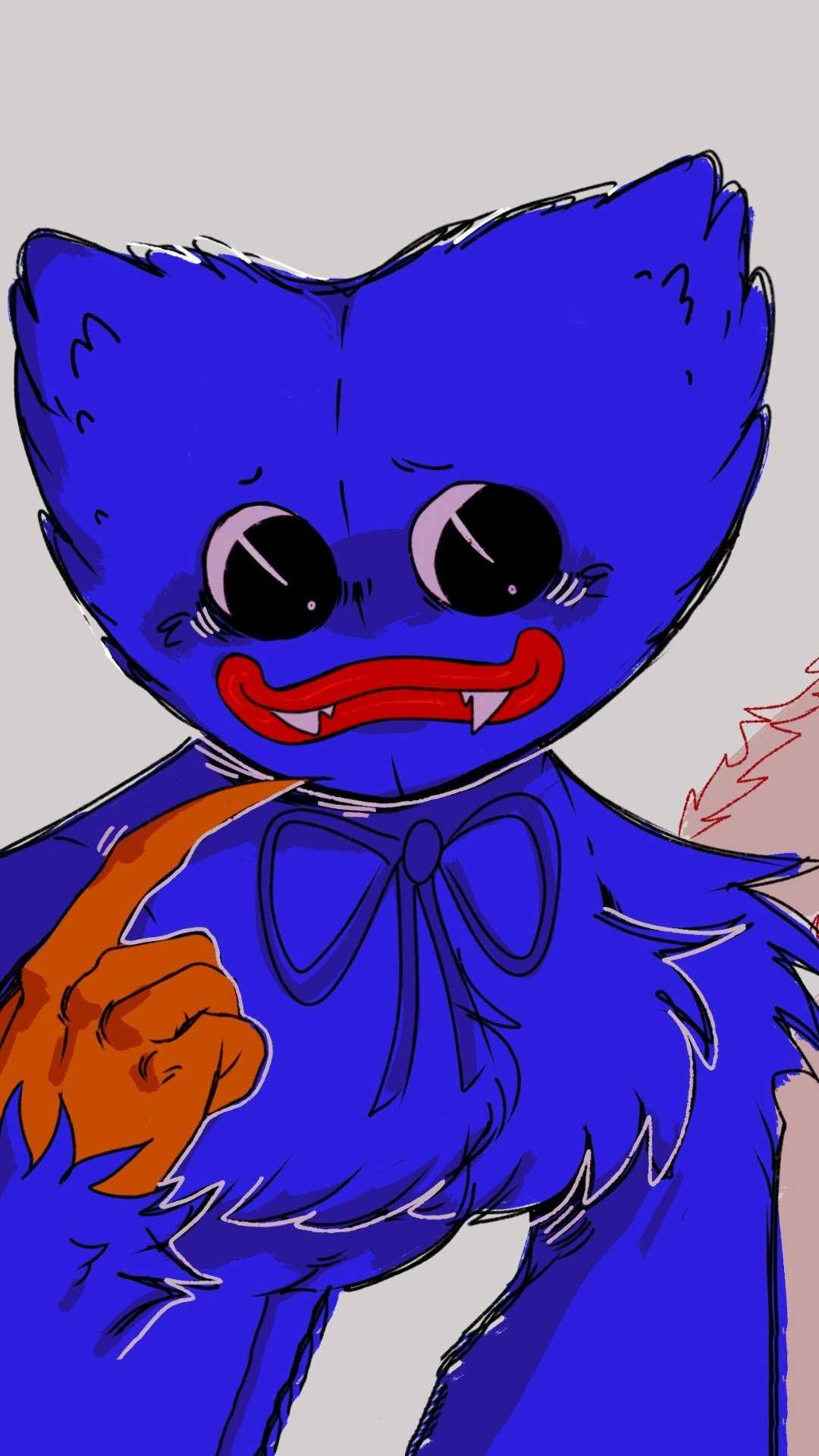 Sød Huggy Wuggy tegning fra Poppy Playtime Wallpapers