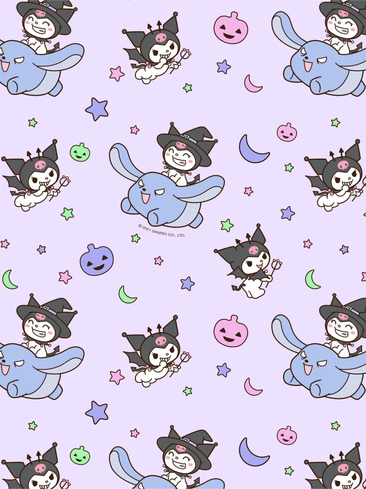 Sød Kuromi-mønster baggrund Wallpapers