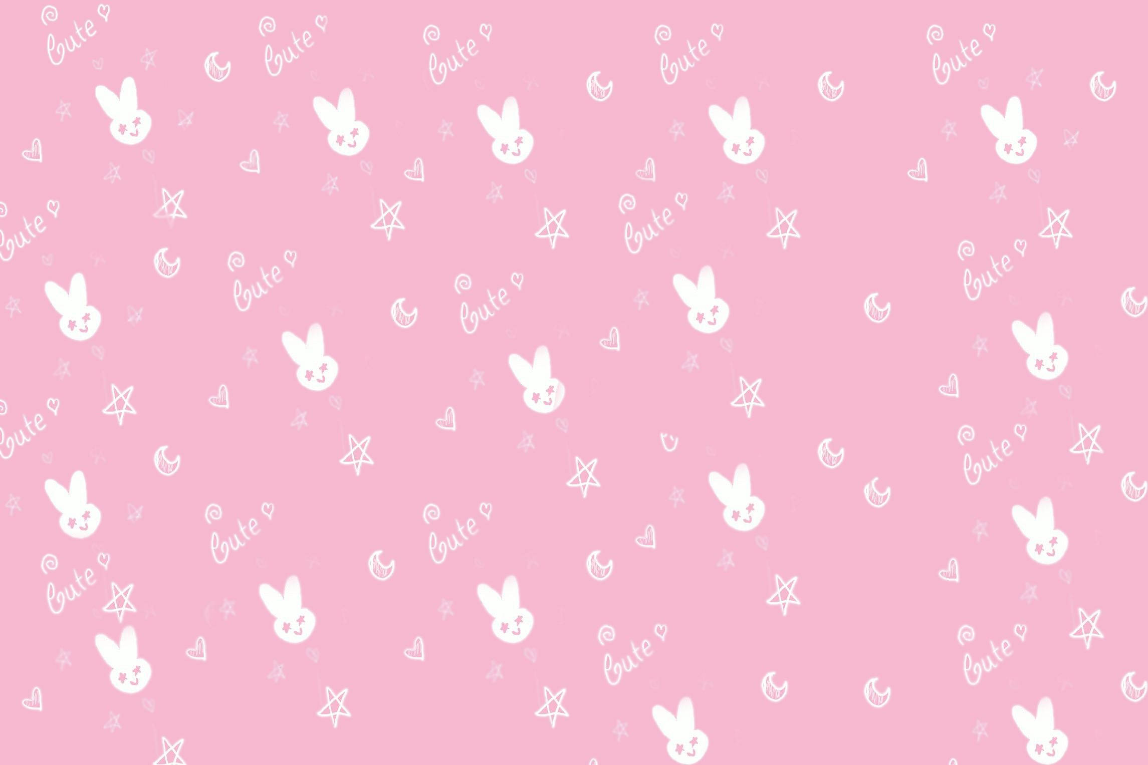 Sød lyserød doodle Wallpapers
