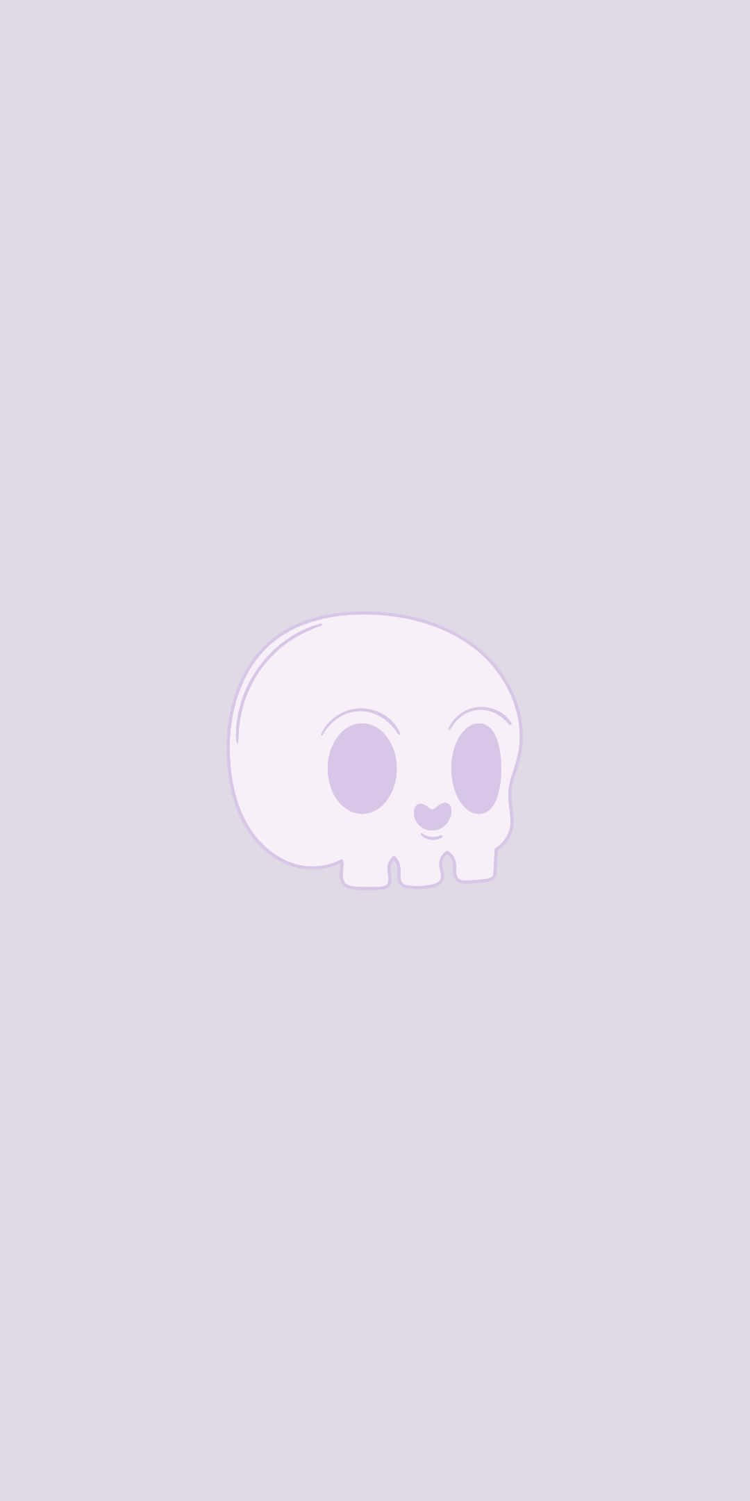 Sød minimalistisk kranium til Pixel 3-baggrund Wallpapers