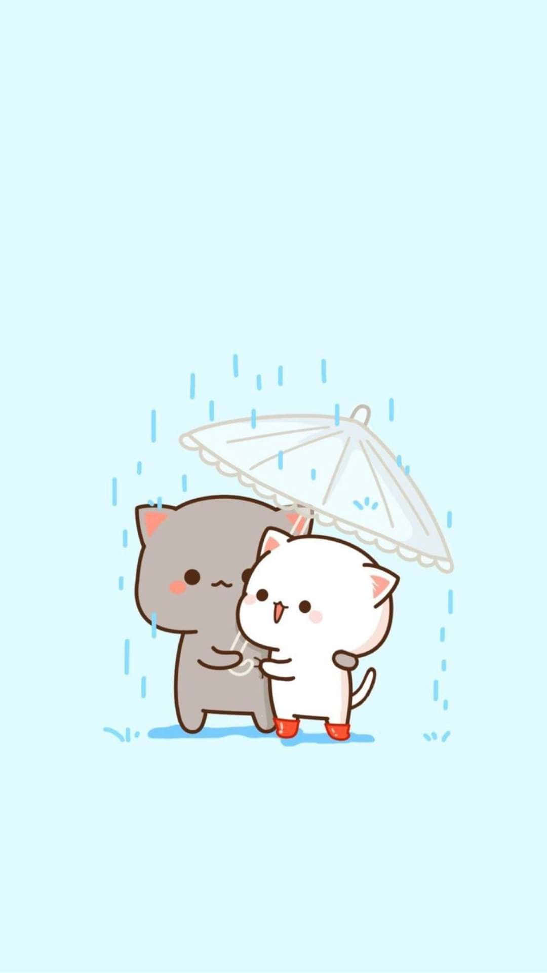 Sød Mochi Kawaii Anime Kat Wallpapers