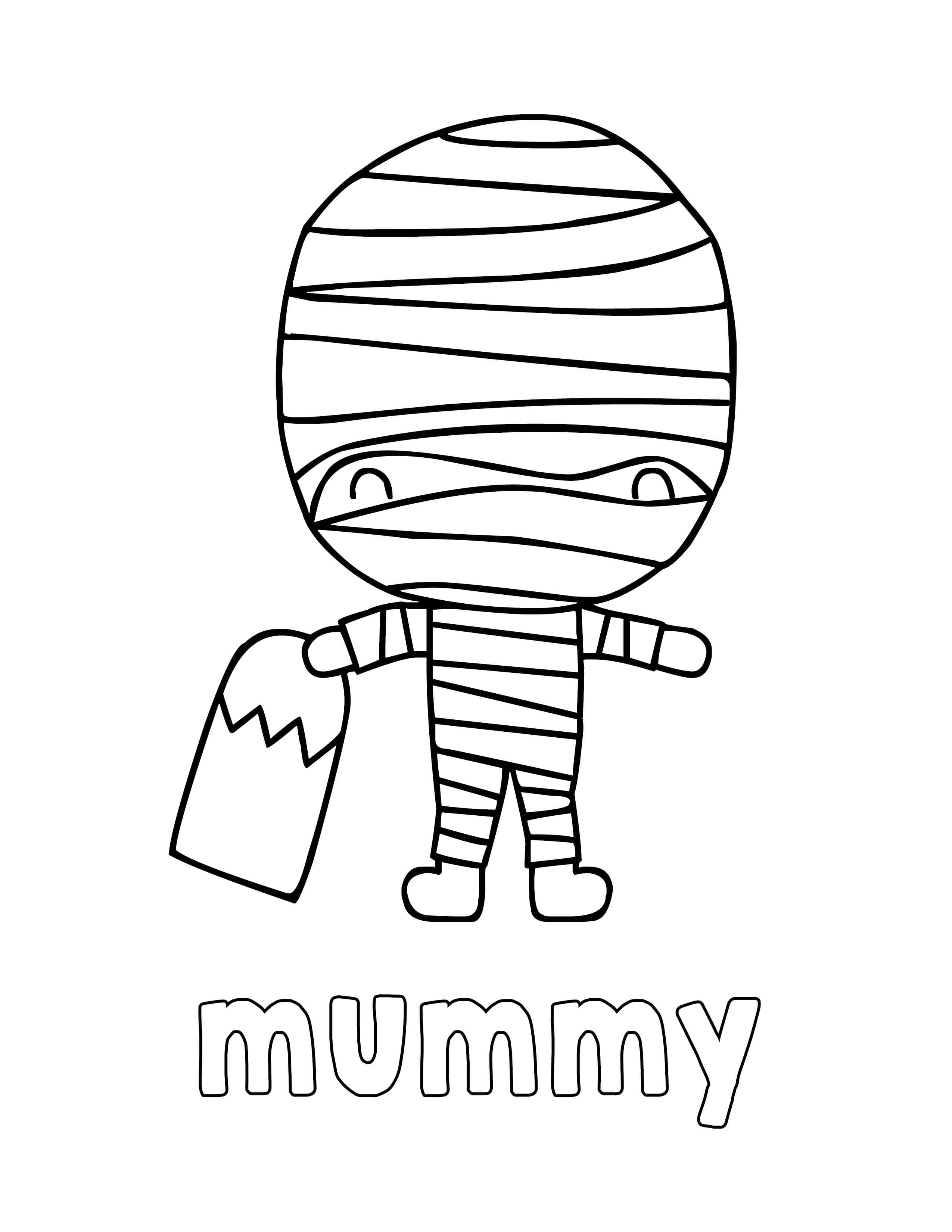 Sød mumie Halloween malebillede Wallpapers